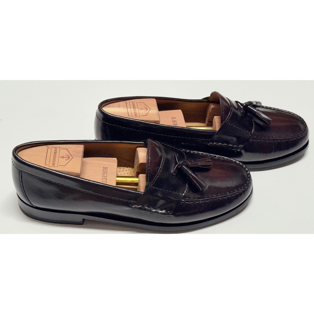 Cole Haan Pinch Tassel Loafers Mens 9E Burgundy Leather with Houndsbay Shoe Tree